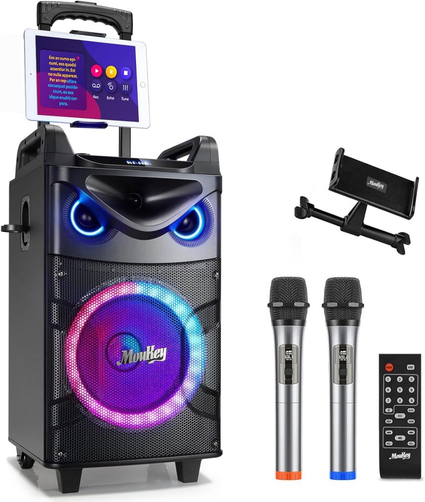 Moukey Karaoke Machine, 10" Woofer