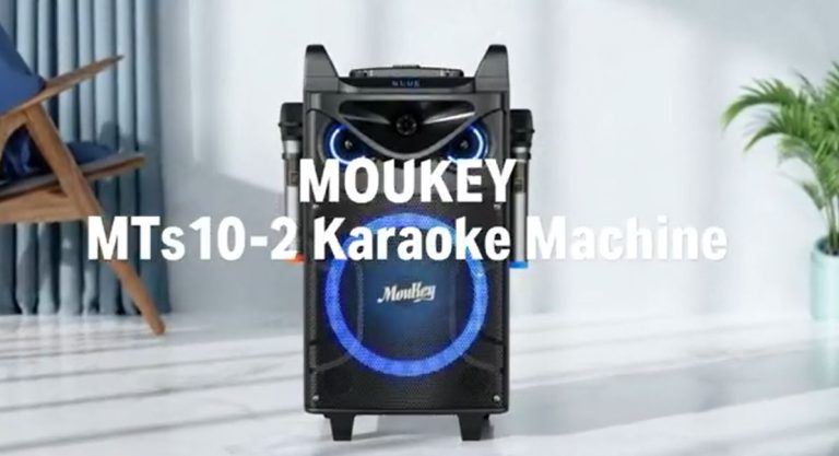 Moukey Karaoke Machine, 10" Woofer Portable System